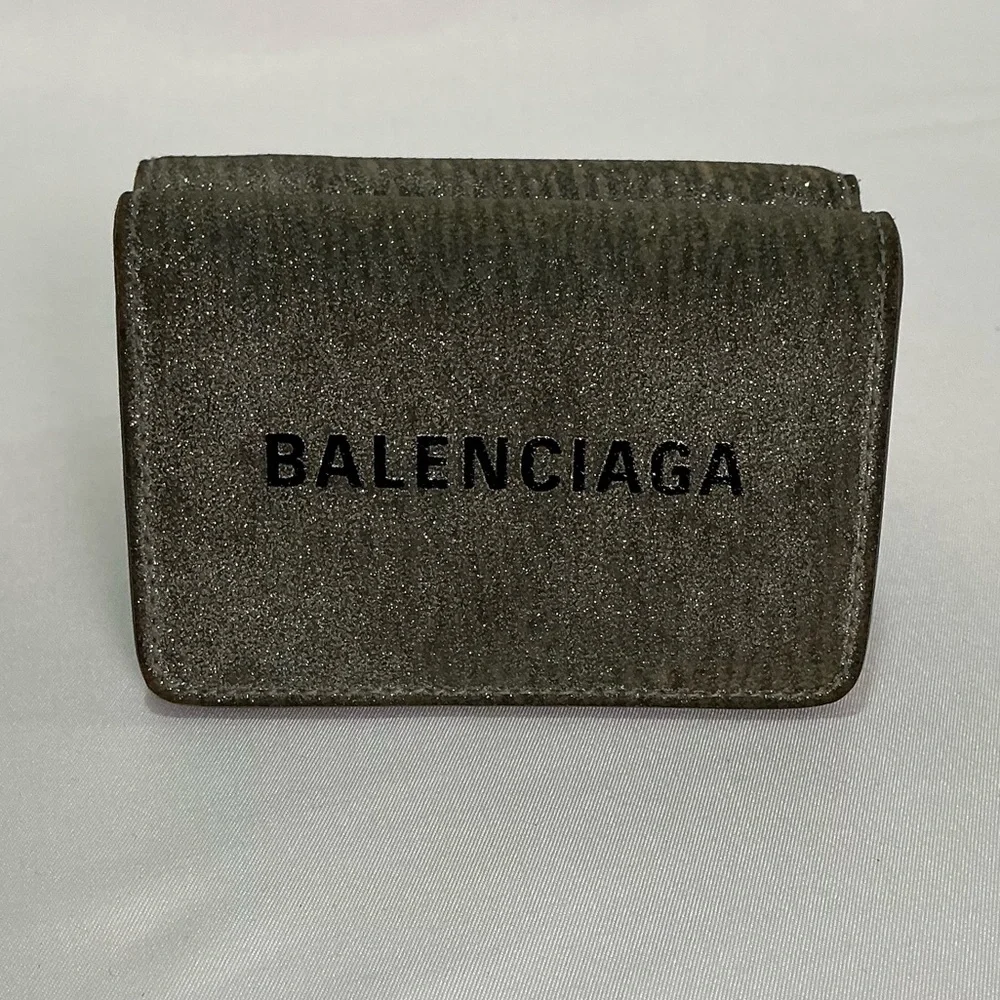 Balenciaga Silver glitter Paper Mini Wallet - Picture 14 of 16